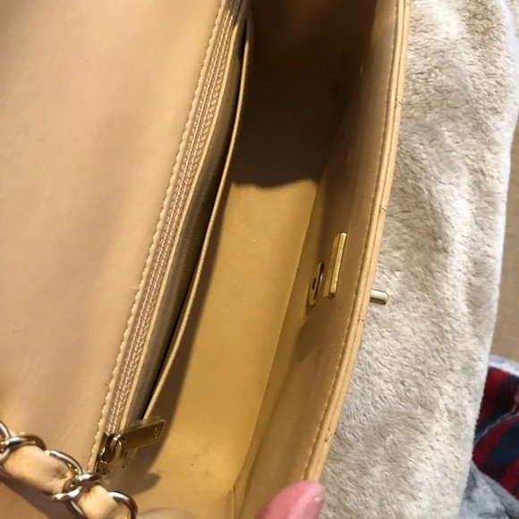 Chanel Tan Quilted Leather Mini Shoulder Bag - Picture 6 of 16